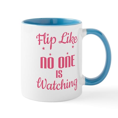 CafePress Gymnast Flip Like No One Is Watching Gymnasti Mugs 11 oz (325 ml) Ceramic Coffee Mug