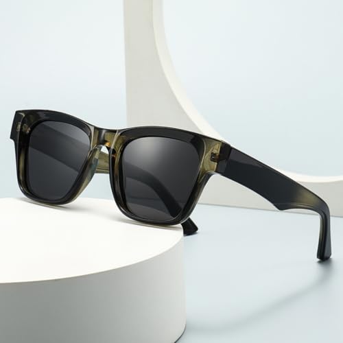 Lunettes de soleil carrées protégeant des reflets style vintage mixte