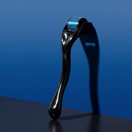 ROSELYNBOUTIQUE Derma Roller for Men & Women - Personal Cosmetic Beauty Tool 0.25mm - Titanium(Black Blue) - Image 3