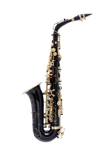 Saxofone Alto Mib Preto Com Douradas (novo) Garantia+nfe