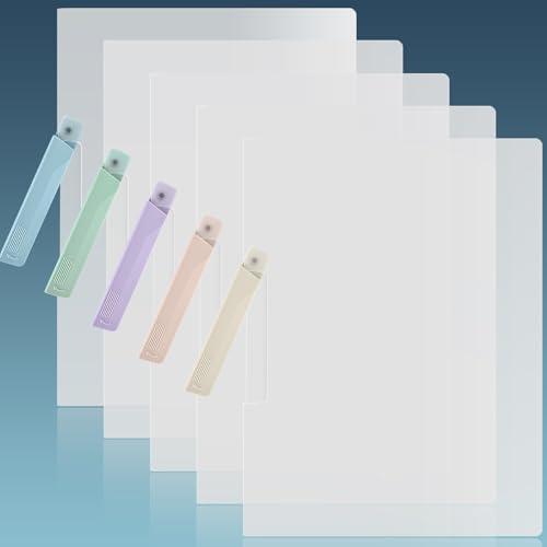 Dossier clip pivotant sans perforation pour classeur rapport A4 transparent