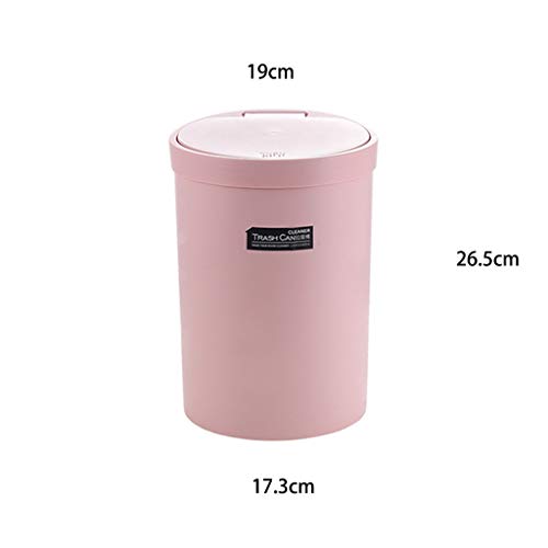 Cubo de basura de cocina de plástico con tapa para baño doméstico 3
