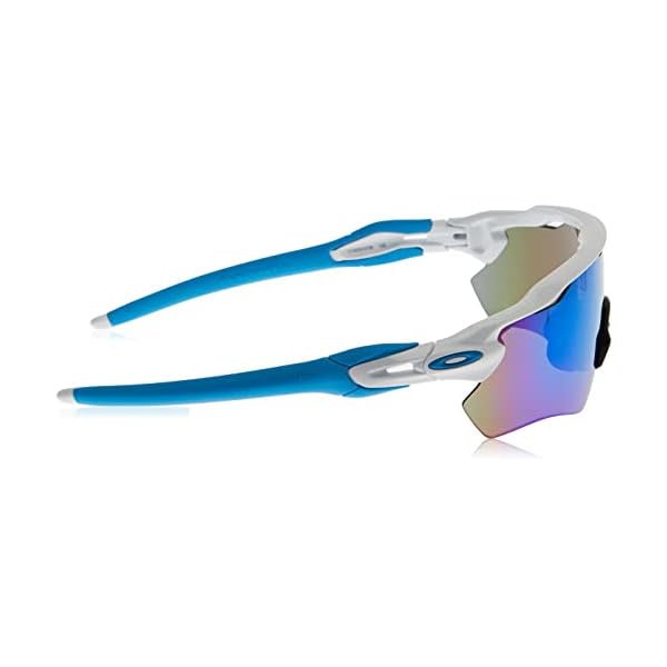 Oakley Men's OO9208 Radar EV Path Rectangular Sunglasses, Polished White Blue/Prizm Sapphire, 38 mm - Image 4