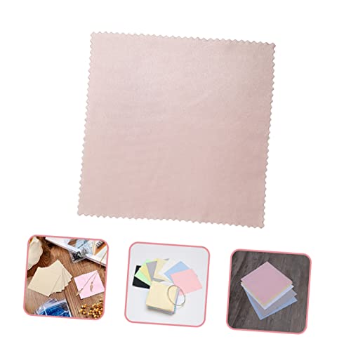 Ultechnovo 100Pcs Polishing Cloth Diamond Jewelry Cleaner Jewelry Polishing Cloth Eye Glass Clean Cloths Jewelry Polishing Supplies Jewelry Cleaning Cloth Diamond Polishing Cloth Coin Pink #TOP4