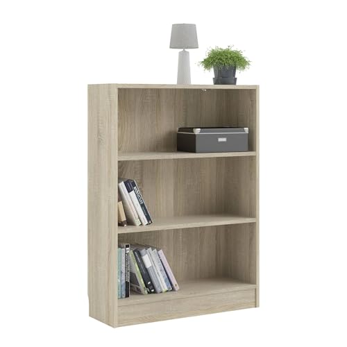 Librería estantería para libros de madera Turia con acabado exclusivo roble patinado 6