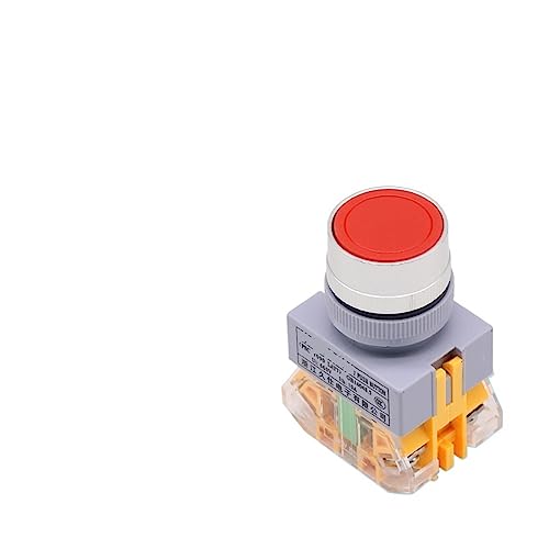 Interrupteur bouton automatique 37-11 rouge idéal pour rénover vos panneaux de commande