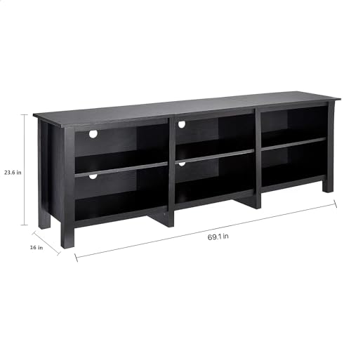 ROCKPOINT Classic TV Stand Storage Media Console Entertainment Center for TV's from 70 Inches to 85 Inches,Espresso(69.1Inchese) - Thumbnail 6