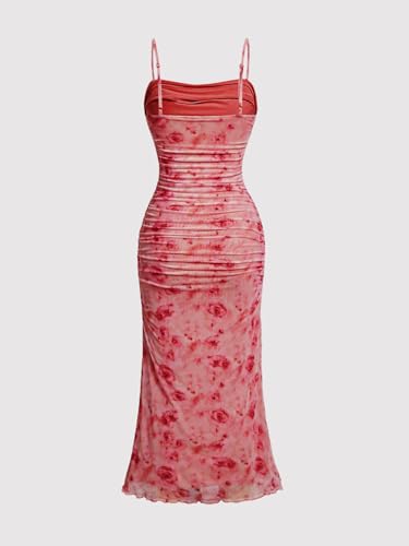Image of GORGLITTER Women's Floral Spring Summer Wedding Guest Dress Bridal Shower Cocktail Tea Party Beach Midi Sun Dress 2026