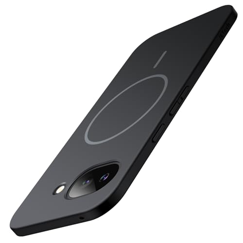 JETech Magnetische Dünn Hülle für Google Pixel 10a Kompatibel mit MagSafe Anti-Rutsch Griff & Vollständig Kameraschutz Ultra Slim Leicht Matt Finish Minimalistische Handyhülle (Schwarz)