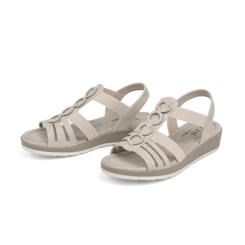 Image of VJH confort Women's Flat Sandals, Comfort Slip-on Elastic Ankle Strap Slingback Light Weight Casual Walking Sandals