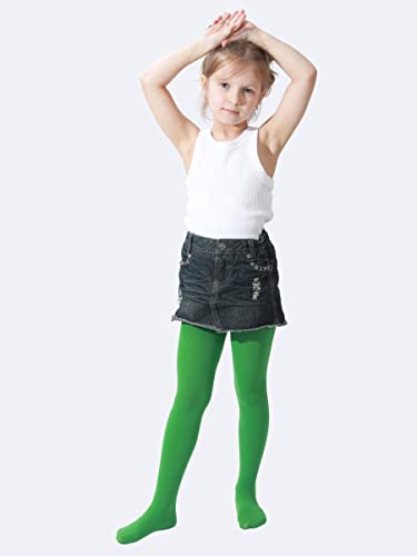 Image of EVERSWE Girls Semi Opaque Footed Tights, Microfiber Tights