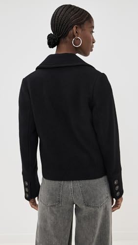 Vince Women's Boiled Wool Cropped Peacoat3