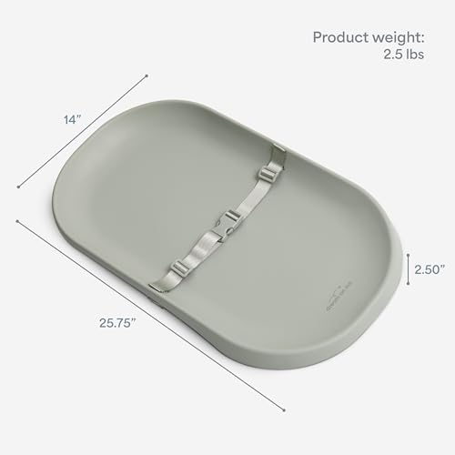 Dream On Me Lotti Love Baby Changing Pad, Waterproof, Contoured Design with Safety Strap, Soft Wipe-Clean Surface, Secure Nursery Changing Pad, Sage Green - image 3