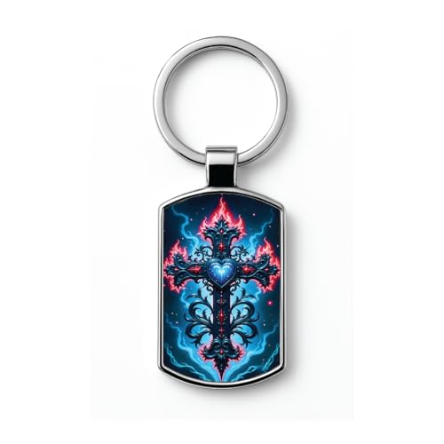 Image of Stylish Metal Keychains with Permanent Glossy Print - Inspirational Quotes & Spiritual Designs - Perfect Key chains for loved ones, Personal Use, Gifts & Return Gifts