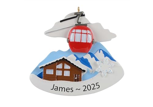 Ski Holiday Ornament 2025 Custom Mountain Ski Resort Decor