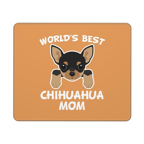 La Meilleure Maman Chihuahua du Monde Tapis De Souris Gaming Portable Mousepad Durable Mouse Pad pour Travail Ordinateur Bureau 25X30Cm