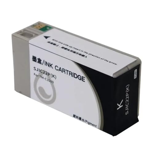Cartouche d'encre SJIC22P K noire pour imprimante d'étiquettes TM C3500