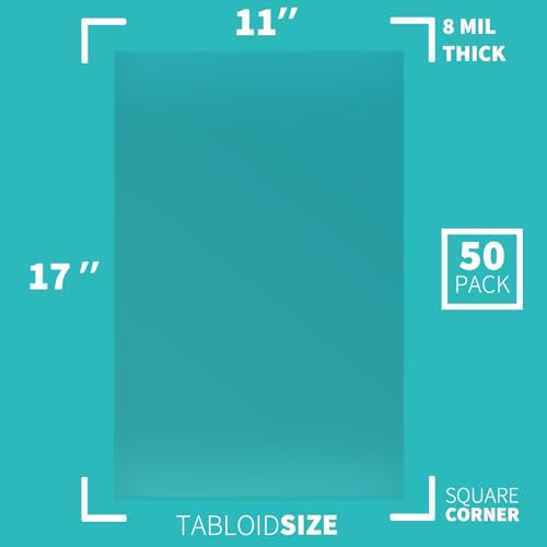 Image of Binditek 8 Mil PVC Binding Covers, 11 x 17 Inches, Clear, 100 Pack