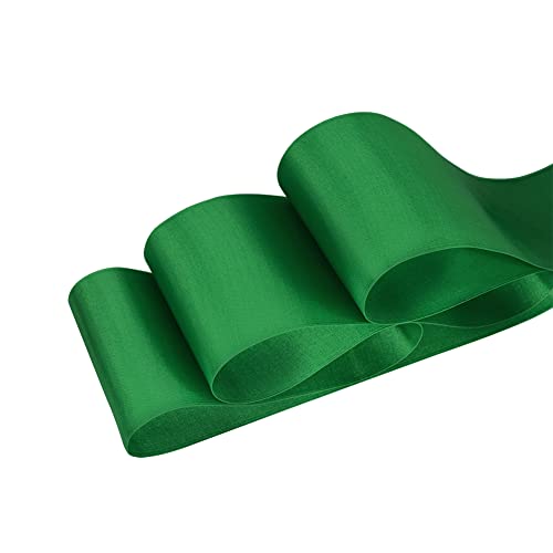 Image of Solid Color Double Faced Green Satin Ribbon 3 inch X 10 Yards, Ribbons Perfect for Crafts, Wedding Decor, Bow Making, Sewing, Gift Package Wrapping and More
