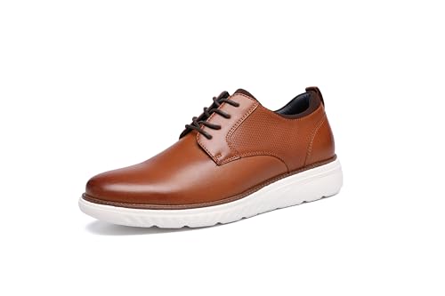 DECARSDZ Mens Casual Dress Shoes Oxford Shoes Men's Business Shoes Use for Business Social Gatherings Wedding Travel Brown