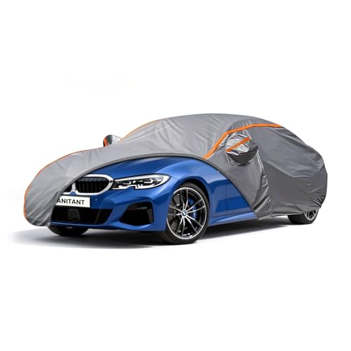 Image of Custom Fit BMW 3 Series Car Cover For 320i 325i 328i 330i 335i 2013-2025 Outdoor Waterproof Car Cover All Weather with Door Zipper Cotton Lining Scratch Resistant Rain Sun Dust Snow Protection