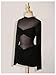 MakeMeChic Women's Mesh Sheer Cocktail Dress Y2K Long Sleeve Mock Neck Bodycon Club Mini Dresses Concert Outfits Black Small