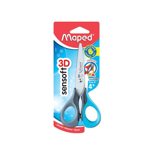 Maped Sensoft 3D Left Handed Scissors 13cm (Assorted Colours)