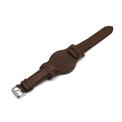 Bracelet montre cuir véritable 20mm MENGKEG haut de gamme style rétro patiné pour homme exigeant