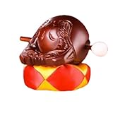 SIzlahoホ木製魚楽器、無垢材セット、寺院家庭用打楽器、ローズウッド、大型詠唱、木彫り、仏壇、楽器 (5インチ,黄樟脳)