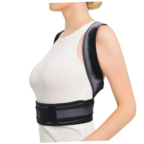 GOOHOCHY Humpback Correcting Belt Posture Trainer Back Fixed Supportor Spondylolisthesis Aid Comfortable Breathable Black Size Xl