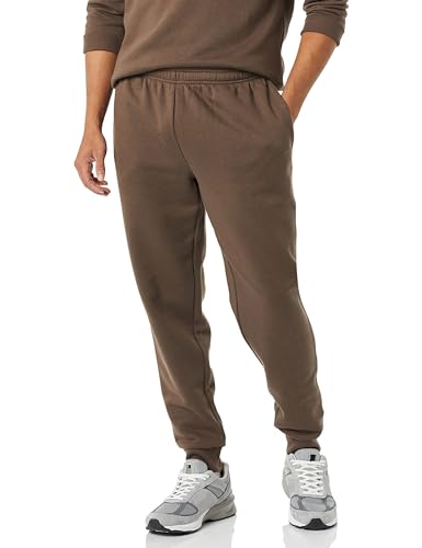 Amazon Essentials Men's Relaxed Fit Fleece Sweatpants, Medium Brown, S