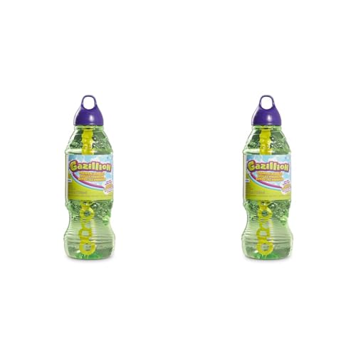 Gazillion - Solution à Bulles de Savon, Recharge 1L de Liquide à Bulles de Savon Enfant pour Machine, Pistolet et Baguette à Bulles (Lot de 2)