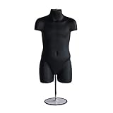 Child Mannequin Torso, Dress Form Hollow Back Body Child, w/Metal Stand for Counter Top or Hanging by EZ-Mannequins for Craft Shows, Photos or Display, Easy to Assemble and Store, 5T-7 Sizes