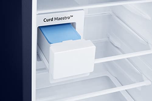Image of Samsung 244L 2 Star Frost-Free Double Door Refrigerator Appliance (RT28B3522UZ /HL, Midnight Blossom Blue, Curd Maestro, 2022 Model)