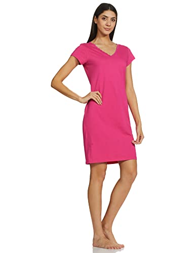 Image of Amazon Brand - Symbol Women's Cotton Knee Length Regular Fit Nighty