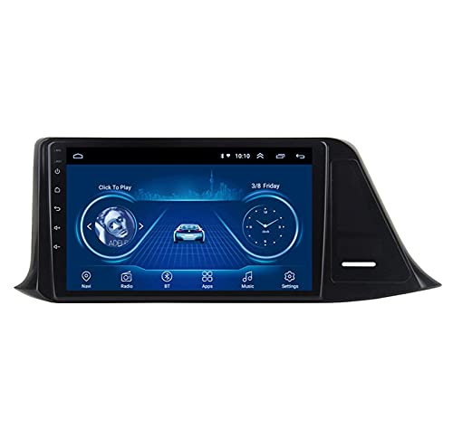 ZCHBSM NAV Lettore Stereo per Auto Ricevitore Radio Navigazione satellitare-Applicabile per Toyo-Ta CHR 2016-2018, Android GPS Bluetooth USB Audio FM 9 Pollici, Controllo del Volante