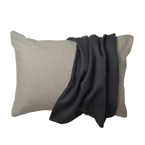 Sleep Tailor 50×70cm 枕用 日本製 リネン 和晒し綿ダブルガーゼ 2種類の寝心地 日本製 綿100% 麻100% フレンチリネン オールシーズン コットン 仕上がりサイズ50×100cm 封筒式 ピローケース カバー【a.n.d】 (5