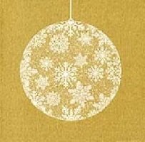 Adiserve Lot de 20 Serviettes en Papier 40 x 40 cm Papier jetables Déplié Cristaux de Neige Doré Cover