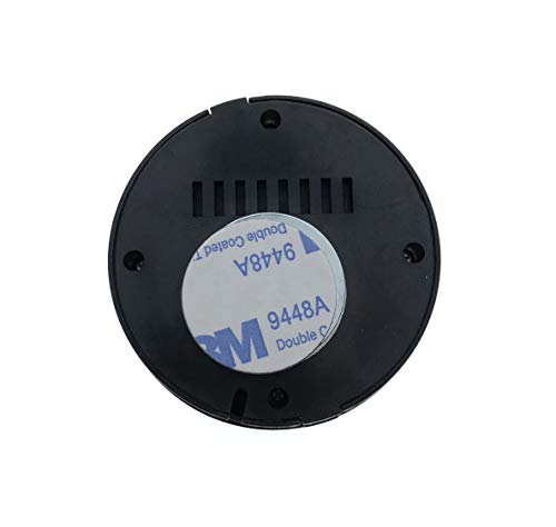 Essential Values Round Digital Cigar Hygrometer for Humidors - Battery Included with 1% Temperature Accuracy and +/- 5% RH Readings - Designed for Travel and Traditional Humidors