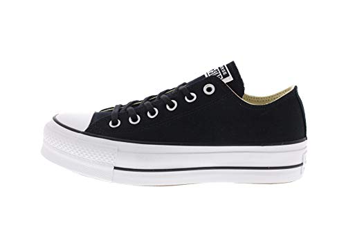 Converse Women's Chuck Taylor All Star Lift Sneaker, Black/White/White, 64
