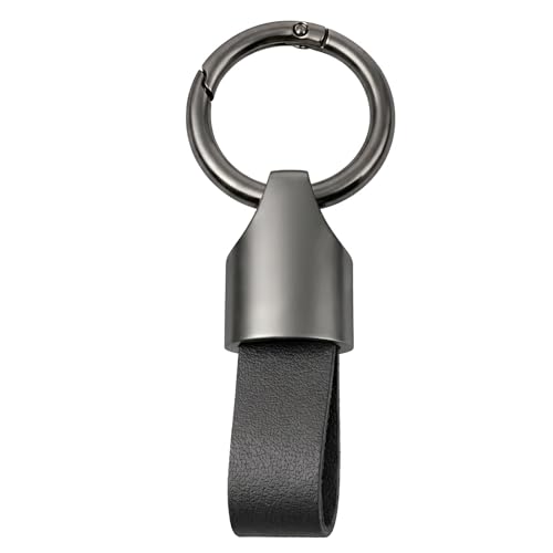 Image of THE MEN THING - Stylish Multicolor Stainless Steel Keychain for Men & Boys (AEROLOOP - Black & Gunmetal Grey)