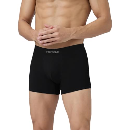Image of Men's Extra Thin Ice Silk Boxer Briefs (Pack of 3) | Long Leg Elastic Underwear | Breathable & Lightweight Smooth Fabric Trunks