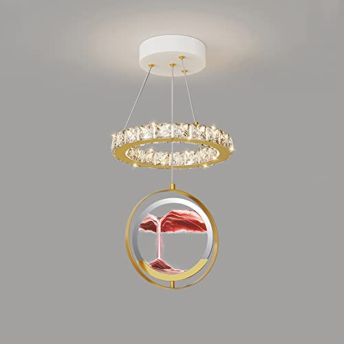 Chandelier en cristal LED dimmable pour éclairer un couloir sombre