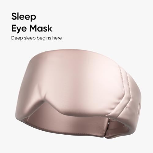 Image of Frido Memory Foam Travel Neck Pillow + Ultra Soft Sleep Eye Mask for Men & Women | Light Blocking Eye Cover with Adjustable Strap & Neck Support Pillow for Flight, Car & Travel | Pink