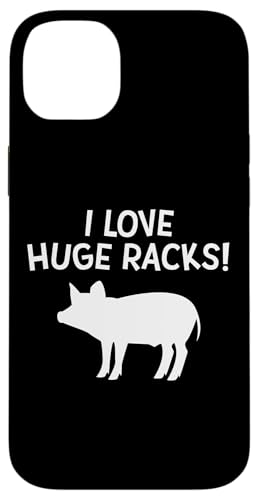 I LOVE HUGE RACKS (���u) �������낢 ��l BBQ �W���[�N �|�[�N���u �X�}�z�P�[�X iPhone 14 Plus �p