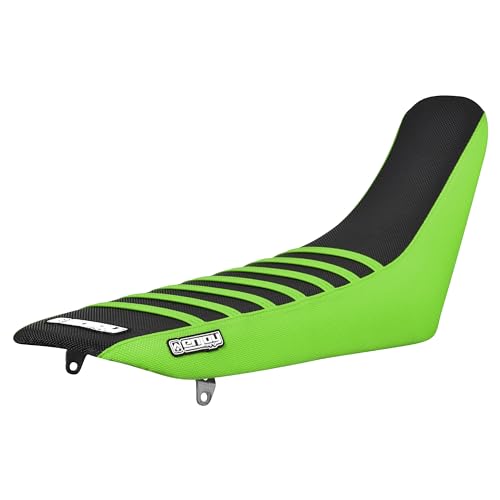 Enjoy Mfg Seat Cover - Compatible Fit for 2021-2023 Kawasaki KLX 300 KLX 300SM (Color Sides/Color Ribs) #377 (Green/Black/Green)