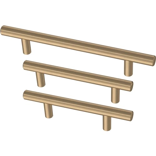 Franklin Brass (10-Pack) – Champagne Bronze Cabinet Handles, 3-3/4 Inch Hole Center, Modern Pulls for Drawers, Kitchen Cabinet Door, Dressers | Solid Bar by Franklin Brass - Image 5