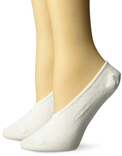K. Bell Women's Extreme Novelty No Show Socks (2 Pair), white, Shoe Size: 4-10