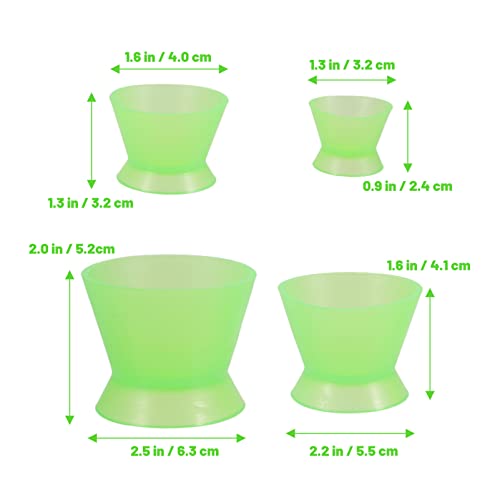 Set de vasos medidores reutilizables de silicona miniatura 6