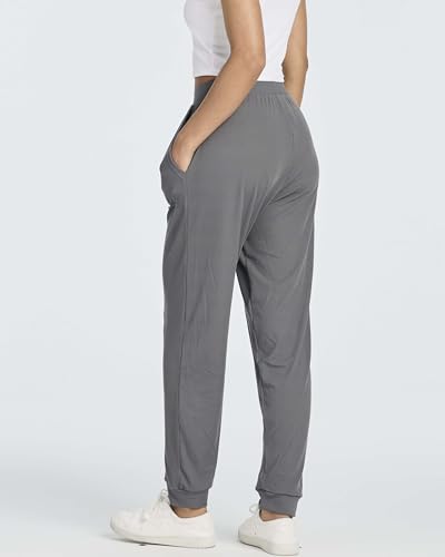 Real Essentials 3 Pack: Women's Ribbed Lounge Jogger Casual Pants Cuffed Sweatpants with Pockets (Available in Plus)4
